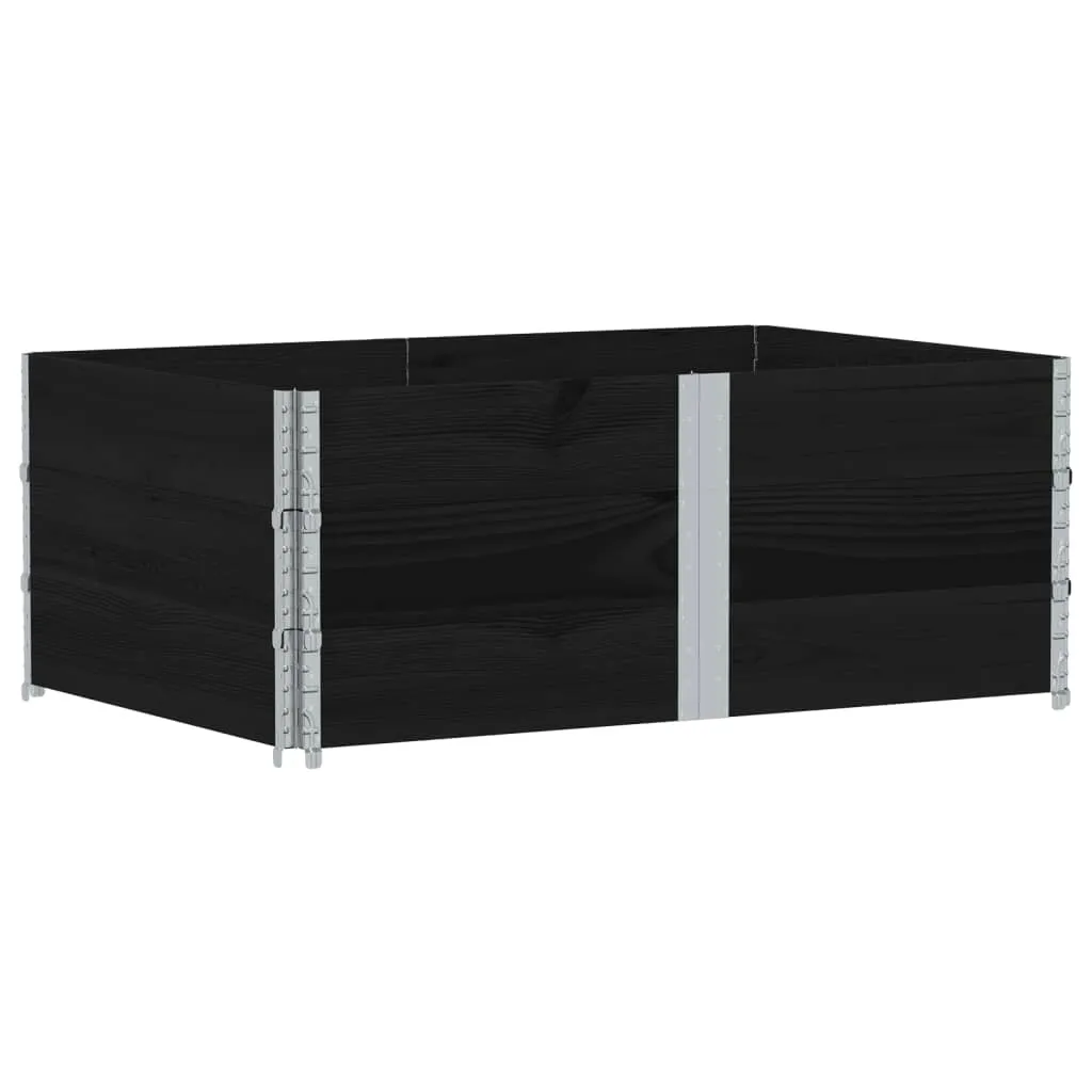 Réhausse palette 150x100 pin massif noir résistant lot de 3 unités