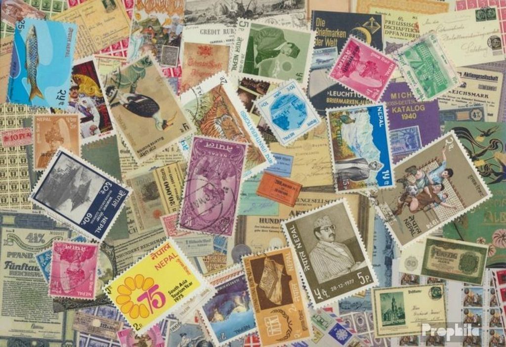 Briefmarken Nepal 25 verschiedene Marken Produktbild 