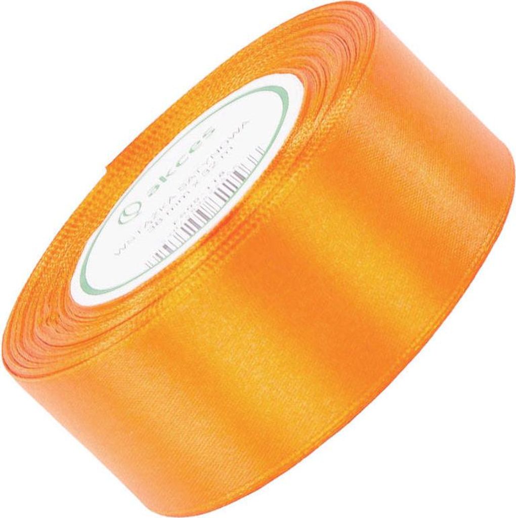 Wstążka satynowa pomarańczowa 38mm - 32mb Zdjęcie produktu 