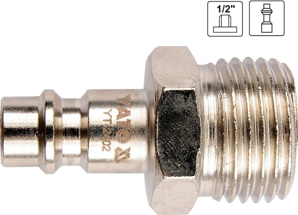 Druckluft Kupplung Aussengewinde 1/2' Industriequalität