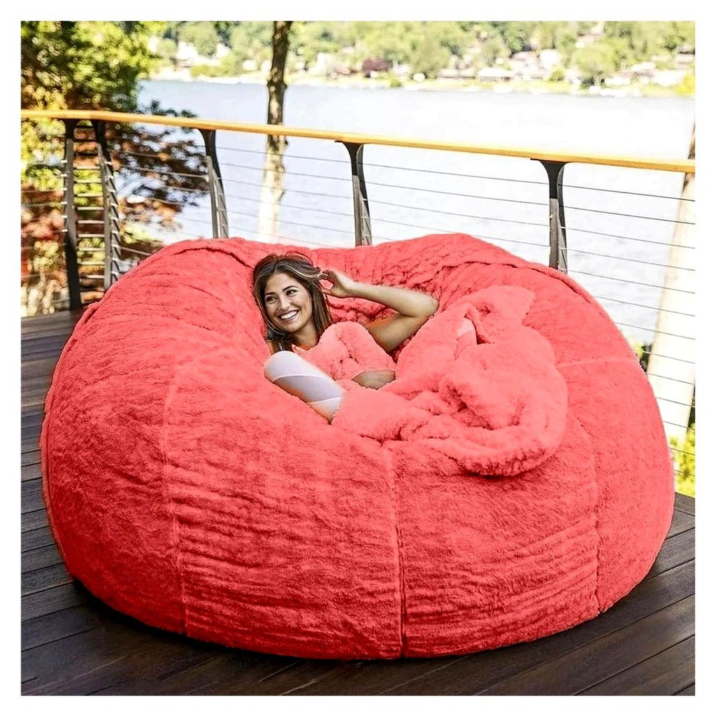 Überdimensionierter Wildleder-Sitzsackbezug – flauschiger Schonbezug für Erwachsene, ideal für Schlafzimmer und Wohnzimmer, ohne Füllmaterial...