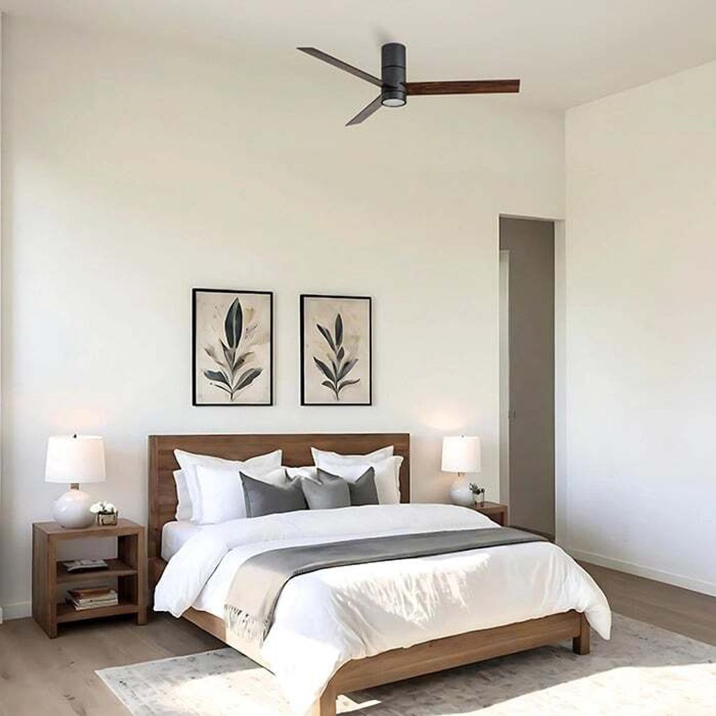 ventyly HYBRID Deckenventilator mit Licht schwarz/Esche Produktbild 