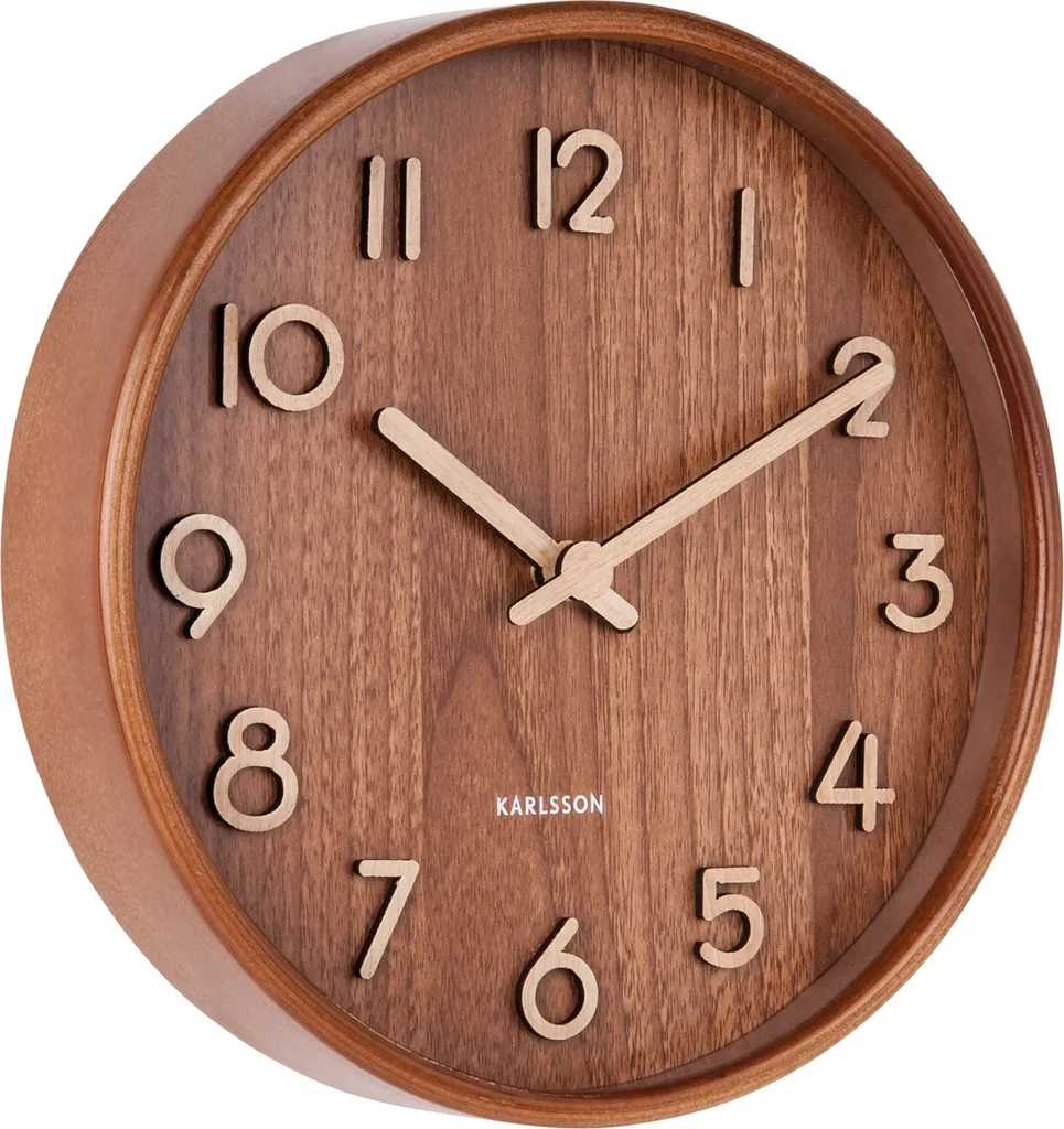 Orologio Legno Scuro Karlsson Pure Small - Minimalismo di Design