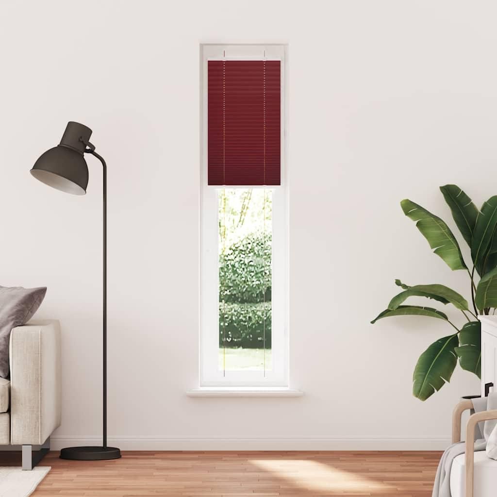 vidaXL Plissee Bordeauxrot 40x200 cm Stoffbreite 39,4 cm Polyester