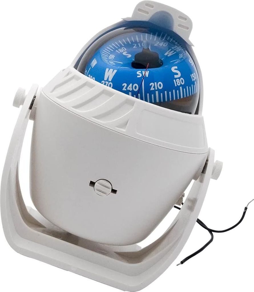 ABS Drehendes Kompass Universal für Boot Caravan - See Marine Navigation mit Halterung und LED-Anzeigen