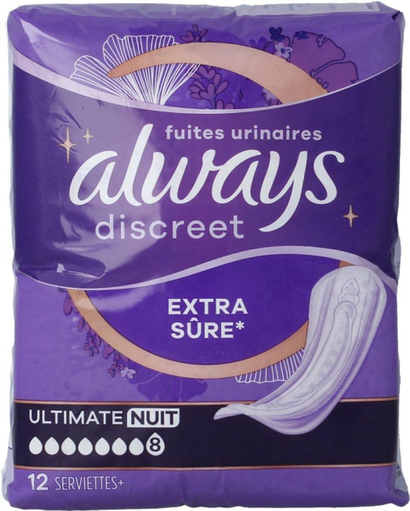 Always Discreet Ultimate Night (12 stuks) Productafbeelding 