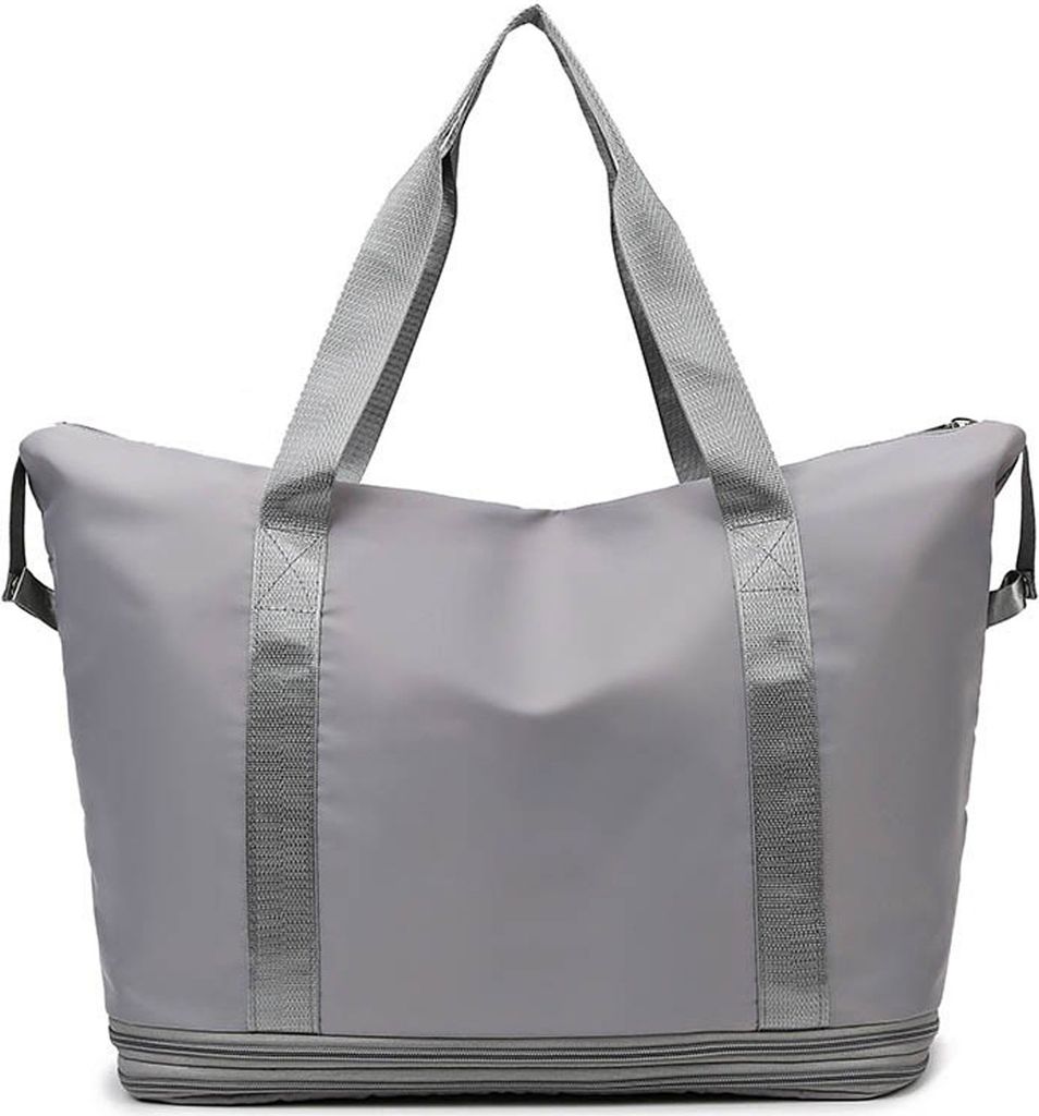 Reisetasche mit großem Fassungsvermögen, doppellagig, Nass- und Trockenbereich, Außentasche mit Reißverschluss, faltbar, Handgepäcktasche für...