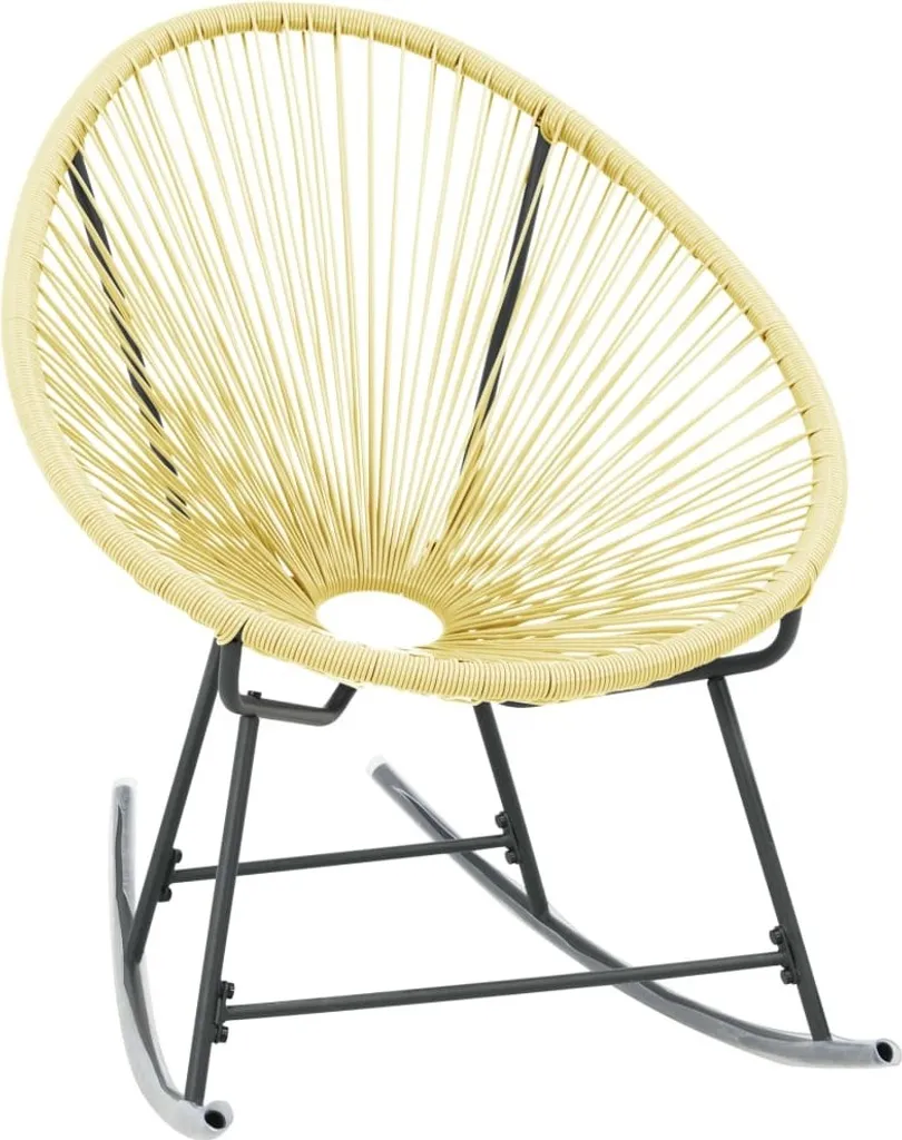 Fauteuil de jardin Acapulco beige en fil de résine tressée et acier