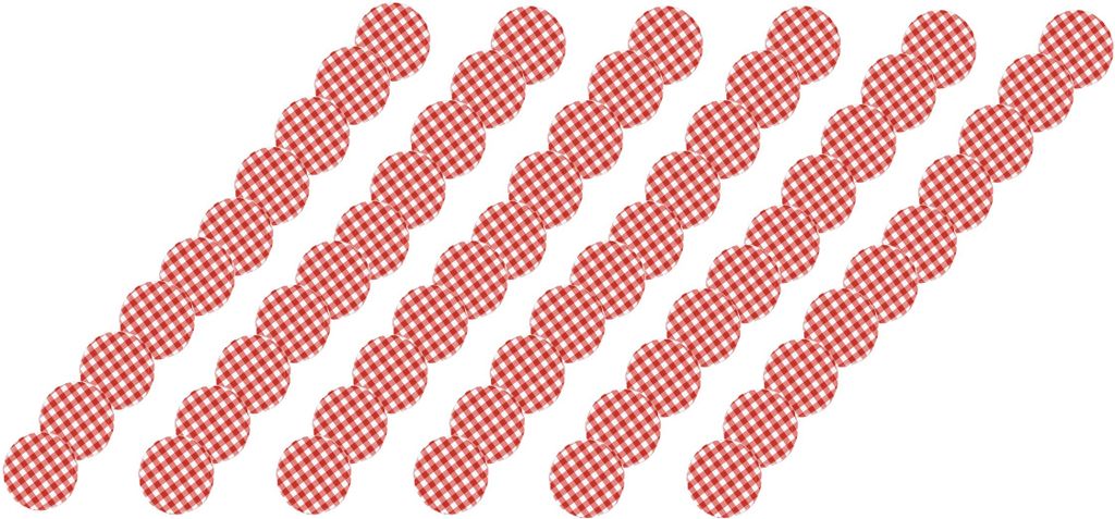 Ersatzdeckel TO 82 - rot weiß - Twist Off Deckel rot-weiß für Marmeladengläser/Sturzgläser - 60 Stück