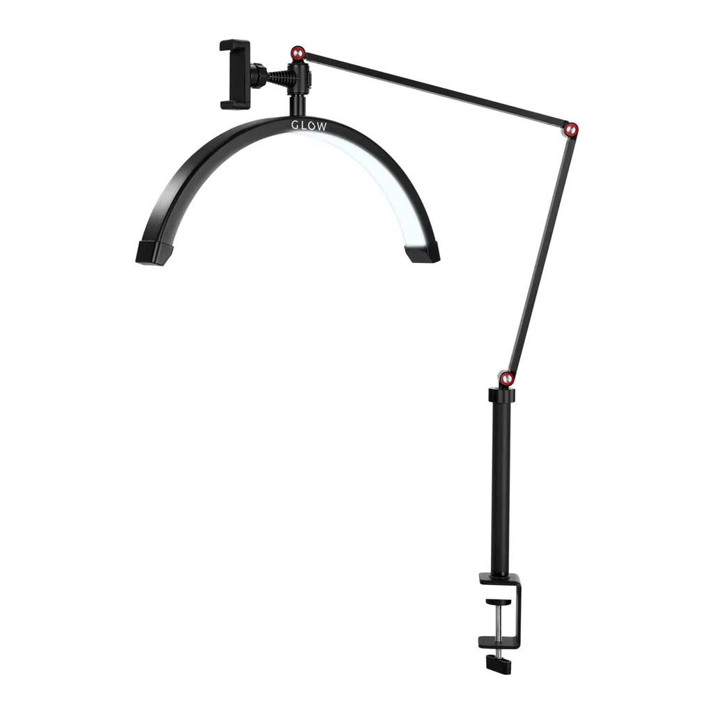 Glow Mx3 Lampe LED Noire de Table - Haute Luminosité et Bras Flexible