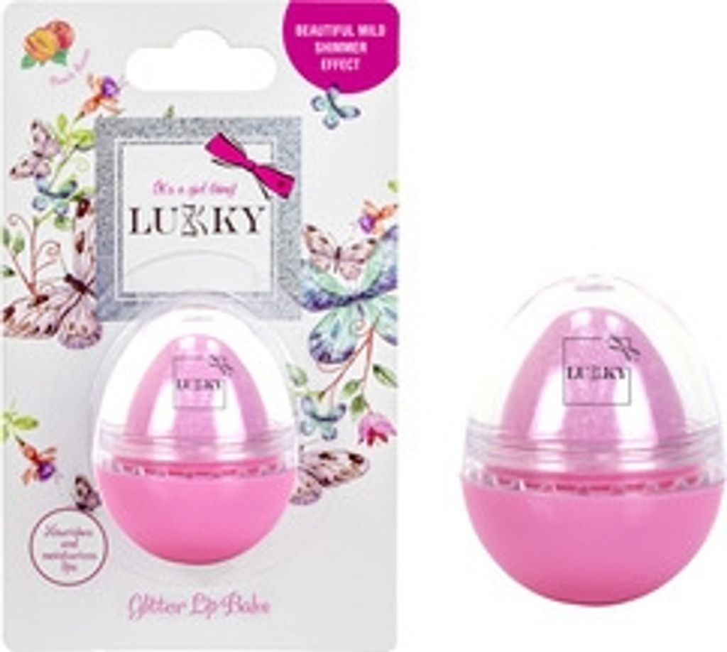 Lukky Lippenbalsam mit Glitzerei, zartrosa