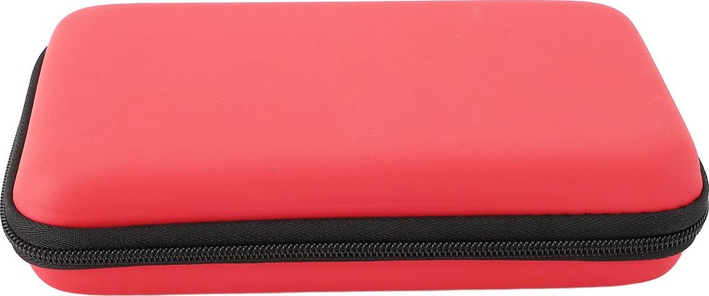 Spielkonsole Tragetasche Portable mit 8 Spiel Slot Innentasche Hartschalen-Reise-Schutzhülle für New 3DS XL Rot