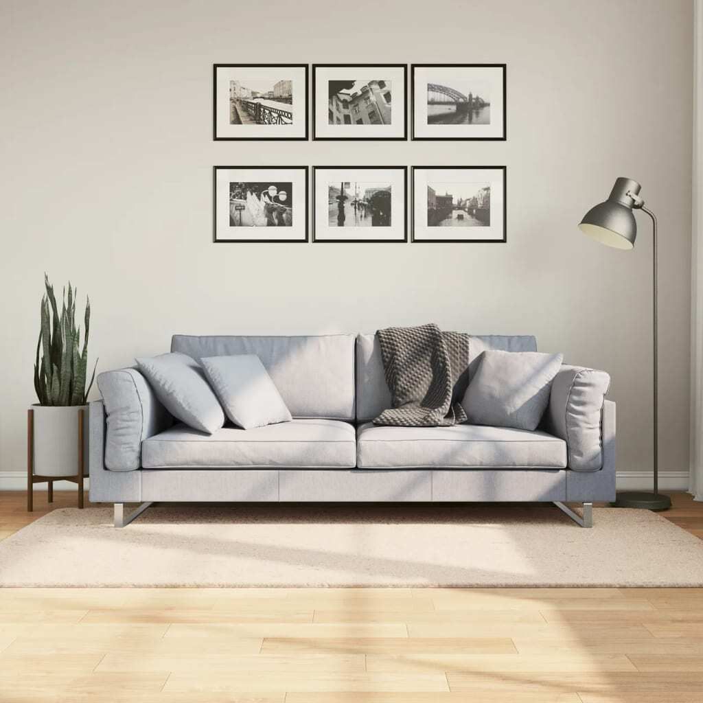 BEI CLORIS Teppich HUARTE Kurzflor Weich und Waschbar Beige 100x200 cm - Designerteppiche Neu5165116 1parcel