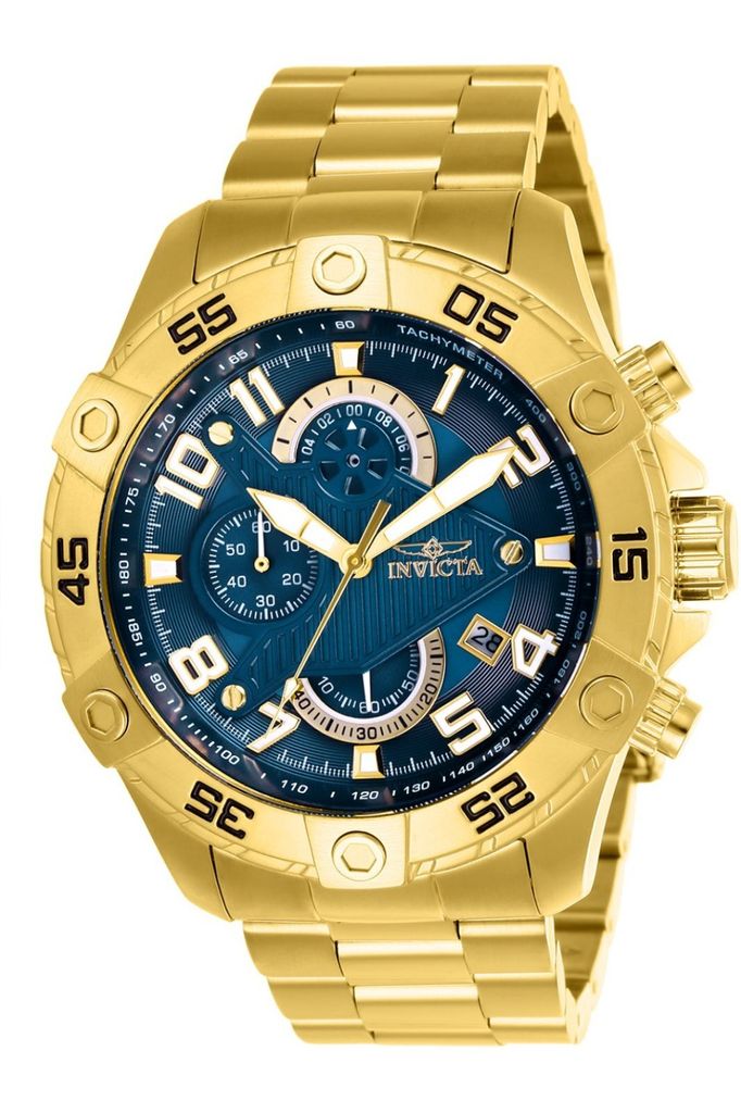 Invicta S1 Rally - SCUBA 26095 Herren Uhr - Quartz Bewegung - Edelstahl mit Blauem Zifferblatt - 48 mm