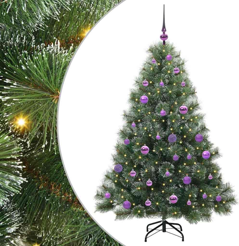vidaXL Künstlicher Weihnachtsbaum mit 150 LEDs Grün 150 cm PE und PVC