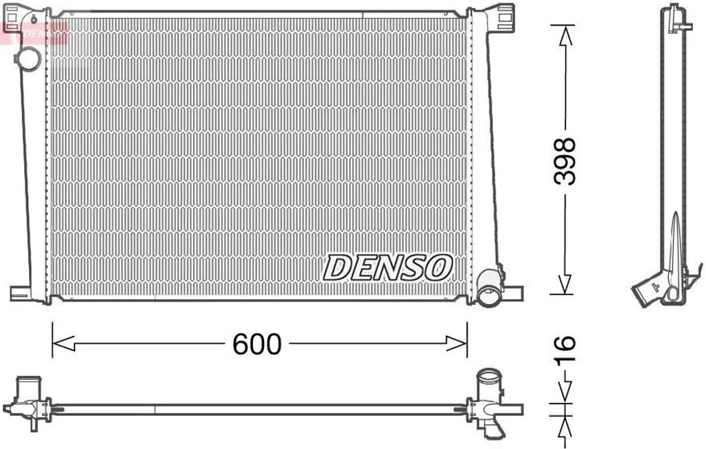 Radiateur moteur Mini R56 R57 R60 DENSO DRM05007 - Solution Refroidissement