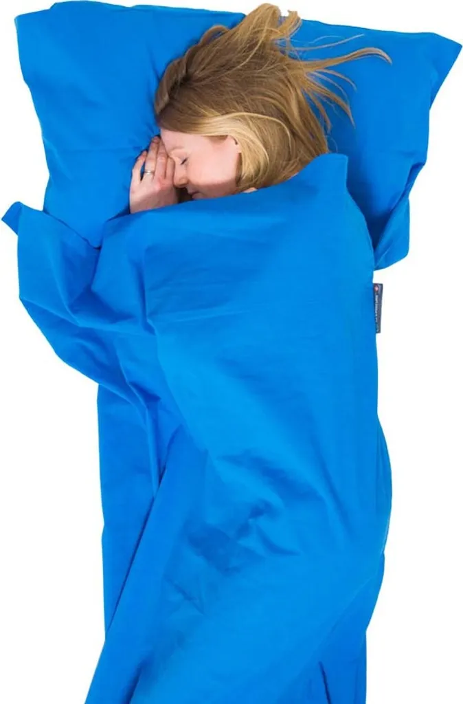 LIFESYSTEMS Coton Sleeping Bag Liner Rectan - Sac à Viande Bleu Marine