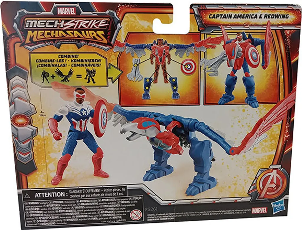 Marvel Captain America Mechasaurus Figurine Articulée et Combinable - 2