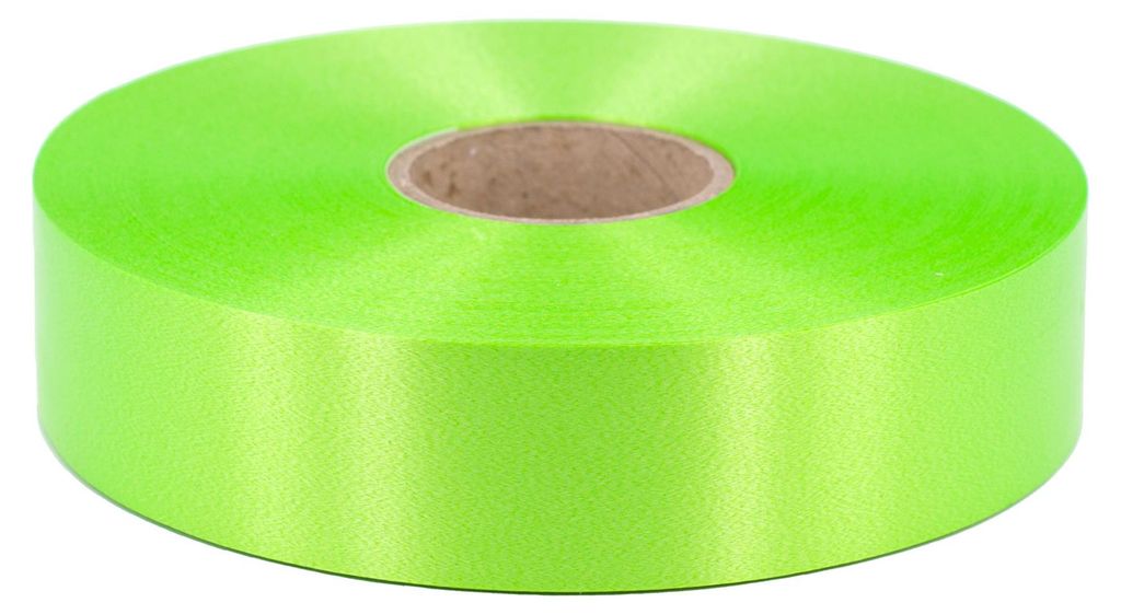 Geschenkband Ringelband 31mm x 100m Rolle Lindgrün / Produktbild 