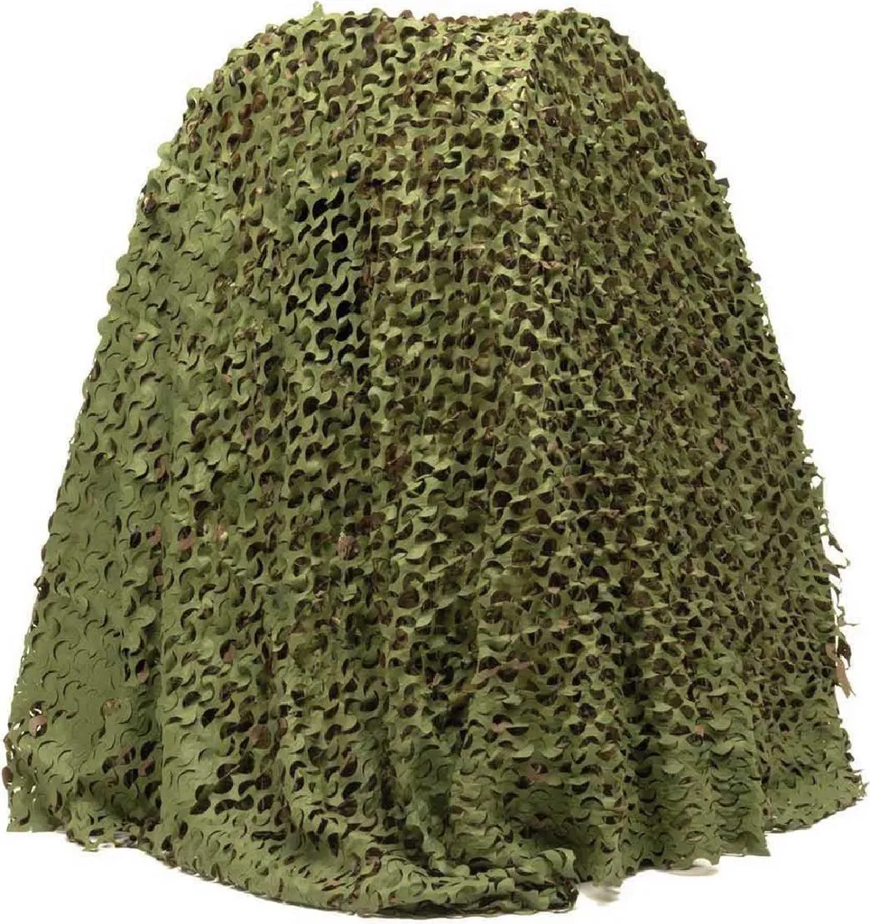 Filet de camouflage 3D Forest Camo Vert effet feuilles réelles 2,4x3m - 3