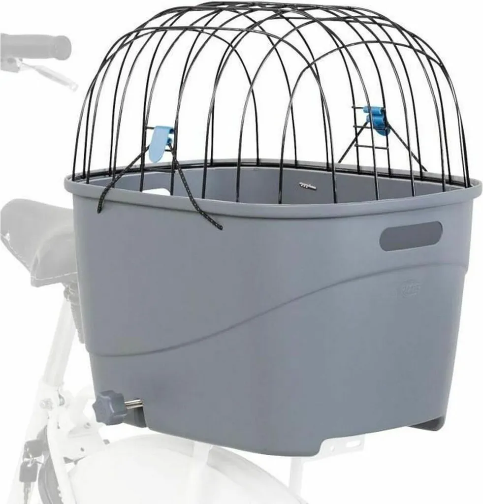 Sac de Transport Vélo Trixie 13115 Rigide 36x47x46 cm Coloris Gris Métal