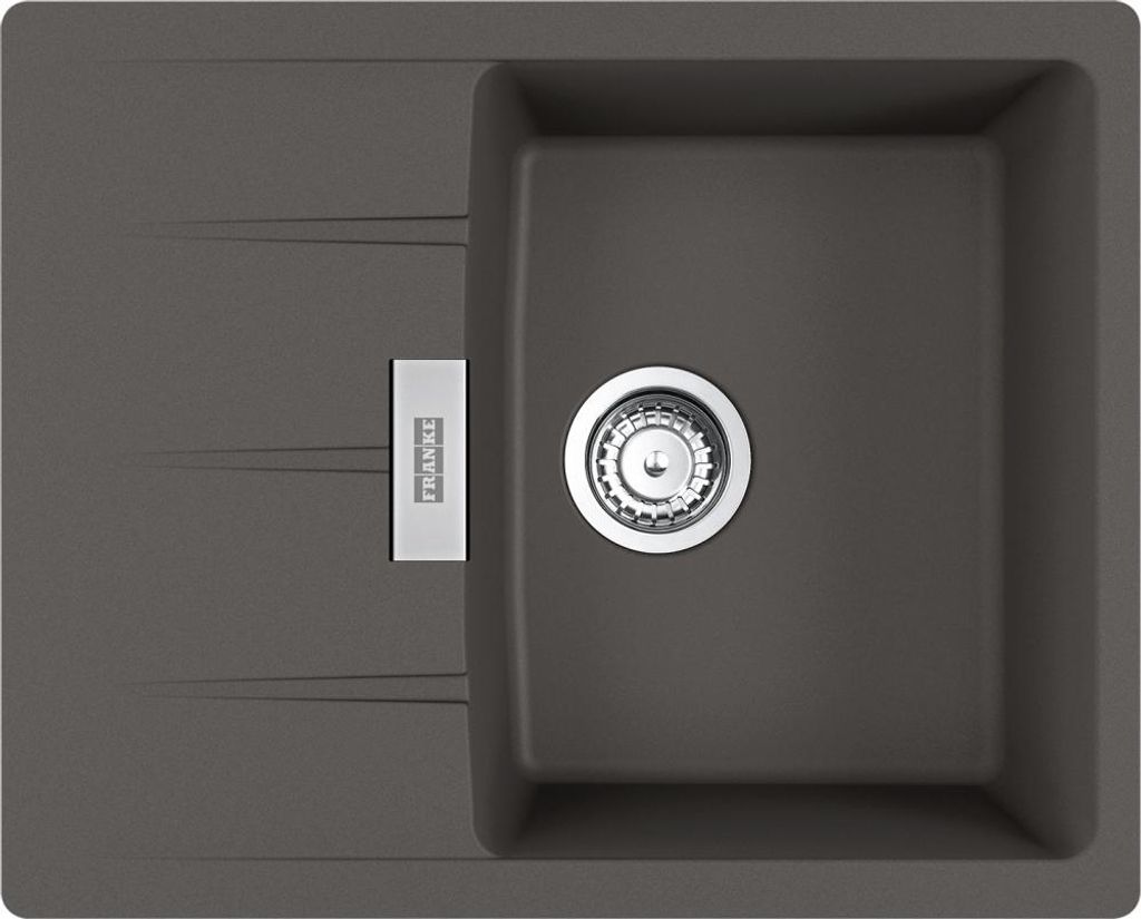 Franke Maris CNG 611-62 Einbauspüle Schiefergrau Fragranit für Unterschrank ab 45 cm, Drehknopf - inkl.