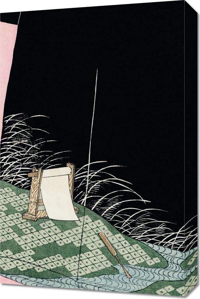 Bild 40x60cm Nightscape, Bijutsukai Japanisch Vintage für das Wohnzimmer