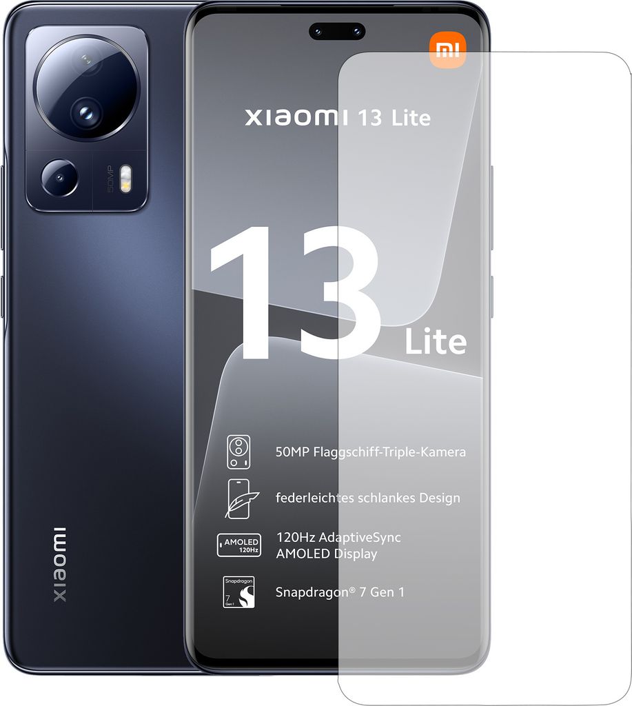 Display-Schutzfolie Displayschutz-Glas 9H Glas für Xiaomi 13 Lite