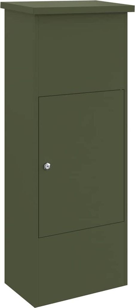 Best Möbel Paketdrop-Box Olivgrün 44,5x29x110,5 cm Stahl - Briefkästen A874929