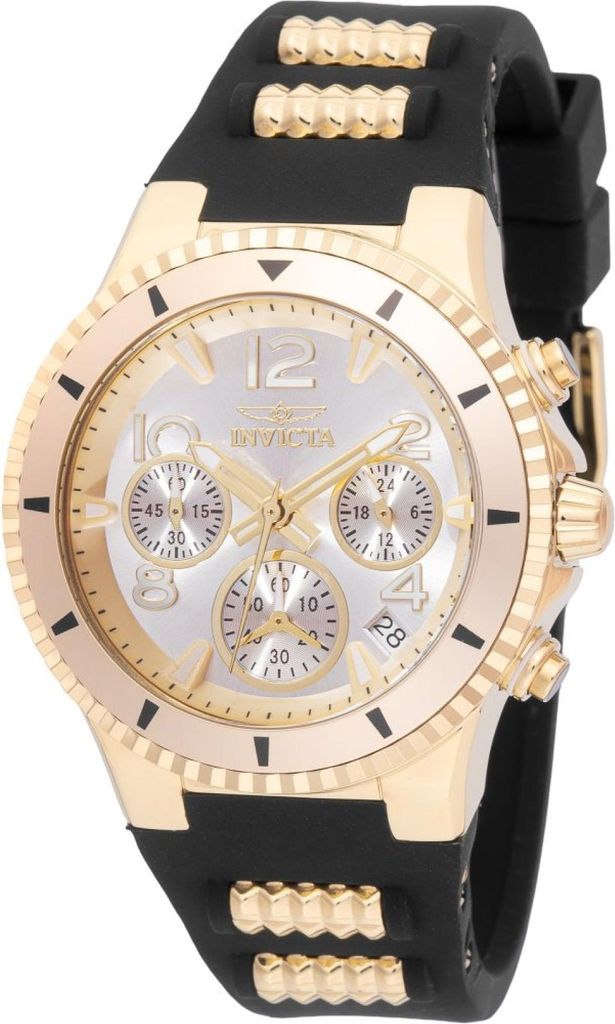 Invicta BLU 49804 Damen uhr - Wasserdicht - Analog - Quarzuhrwerk - Edelstahl mit silbernen zifferblat - 39mm