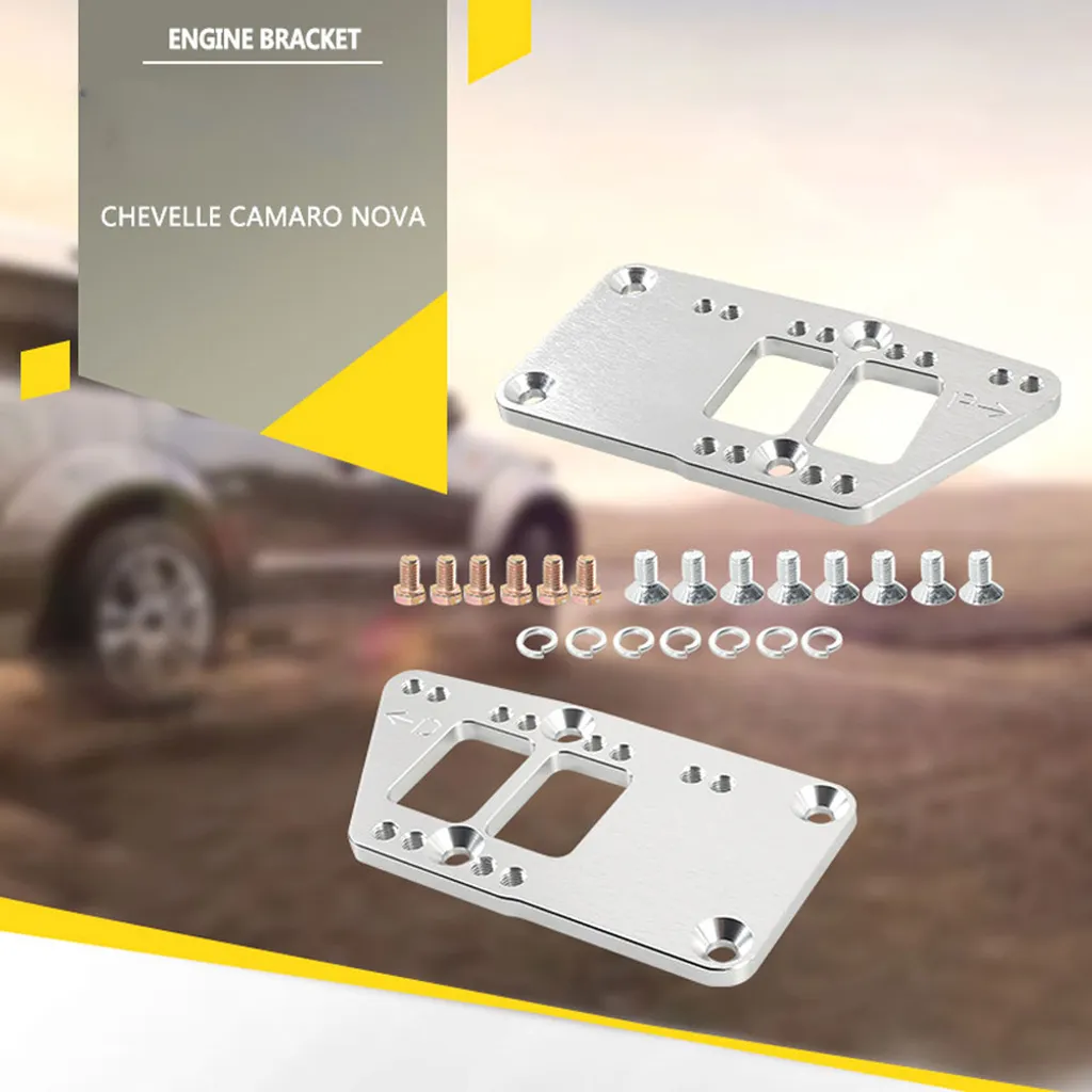 Kit Conversione Motore LS1 Argento Billet - Adattatori Piastre Chevy - 1