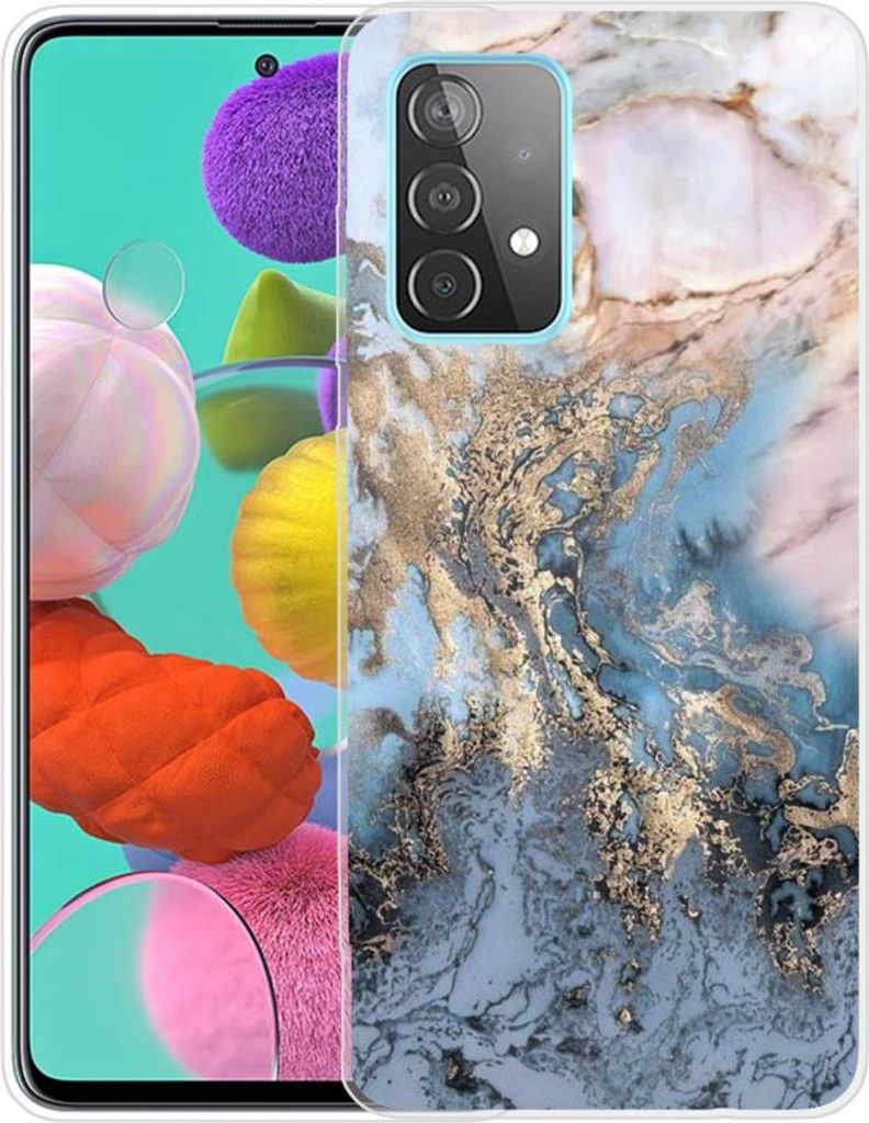 Samsung Galaxy A53 Hülle - Coverup Marmor TPU Back Cover - Blau