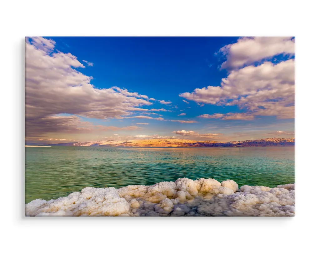 Quadro Mare XXL 120x80 - Stampa su Tela Artistica Baia e Nuvole - 3