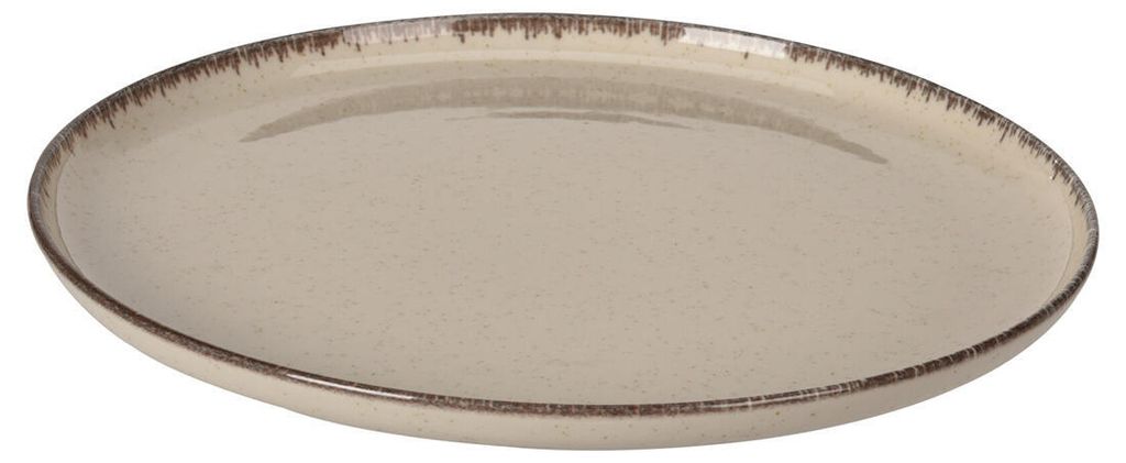 flacher Porzellanteller 27cm BÉŽ, HN-Rand