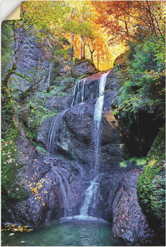ARTland Wandbild, selbstklebend Niedersonthofener Wasserfall im Allgäu Größe: 40x60 cm