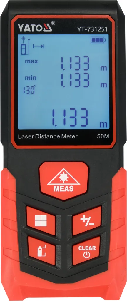 Distancemètre laser numérique 50 mètres avec calcul d'aire et volume