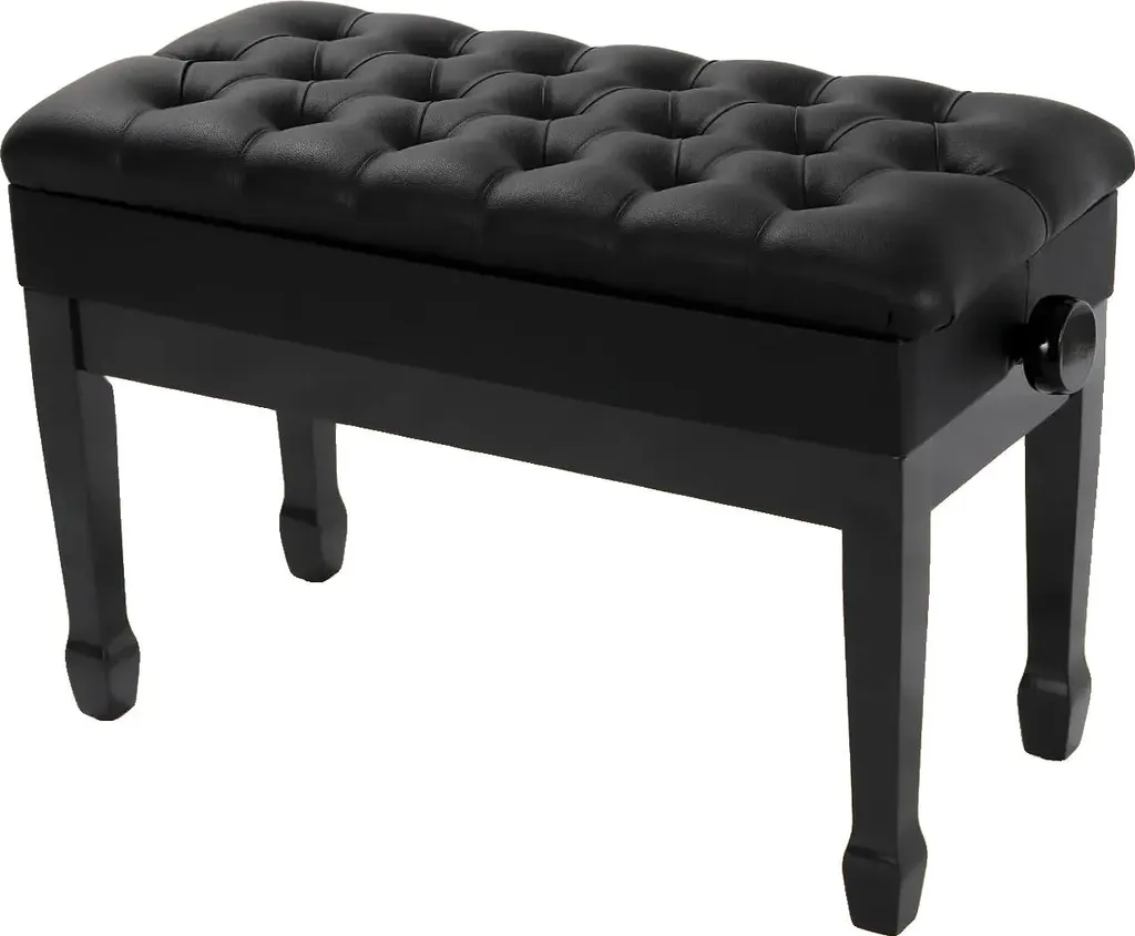Siège de piano avec coffre à partitions, banquette réglable 73 x 36 cm