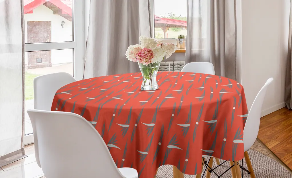 ABAKUHAUS Tovaglia Rotonda 150cm Poliestere Satin | Memphis