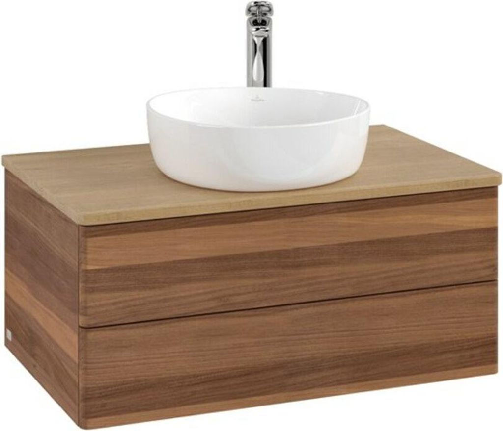 V&B Waschtischunterschrank ohne Frontstruktur Antao 80x36x50cm, HL, WBP hon. Oa, w. wal