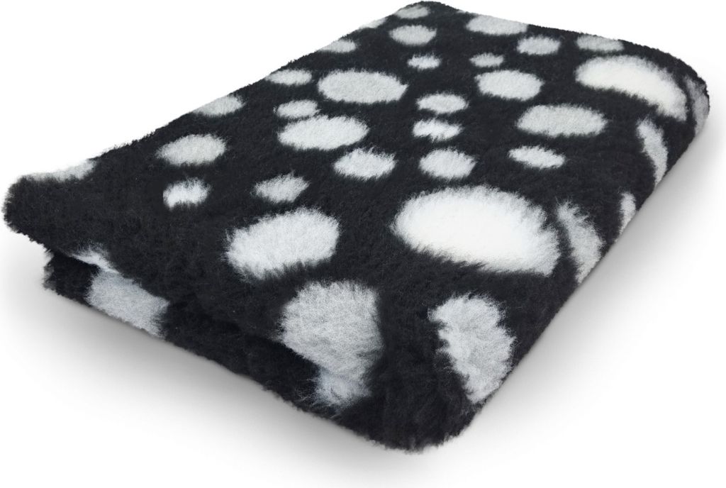 Vet Bed schwarz Kreise grau weiß