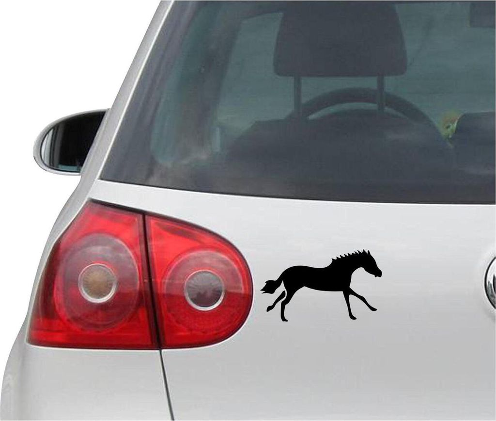 Aufkleber / Autoaufkleber - JDM - Die cut - Pferd - Auto, Truck, Notebook, Laptop - schwarz - 139mmx83mm