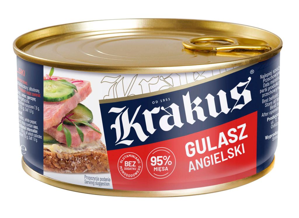 A can of Krakus Gulasz Angielski.