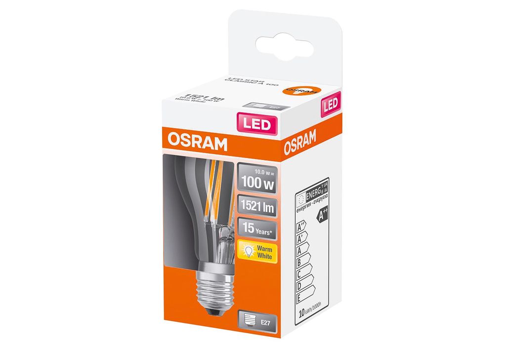 OSRAM LED Retrofitlampe CLASSIC A 11W E27 klar 1521LM 6 Image du produit 