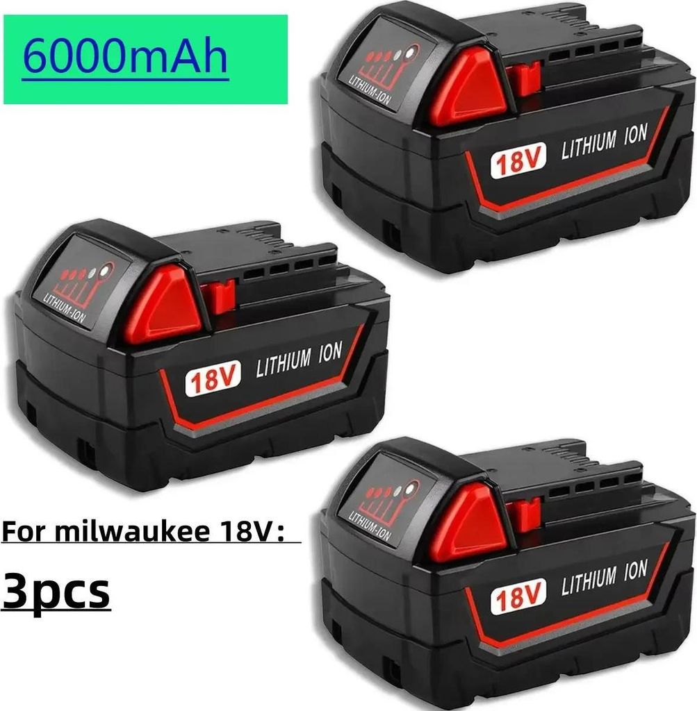 Akku für Elektrowerkzeuge - M18 18V Li-Ion - 6000 mAh - 3er-Pack - Ersatzakku - Nur Akkus