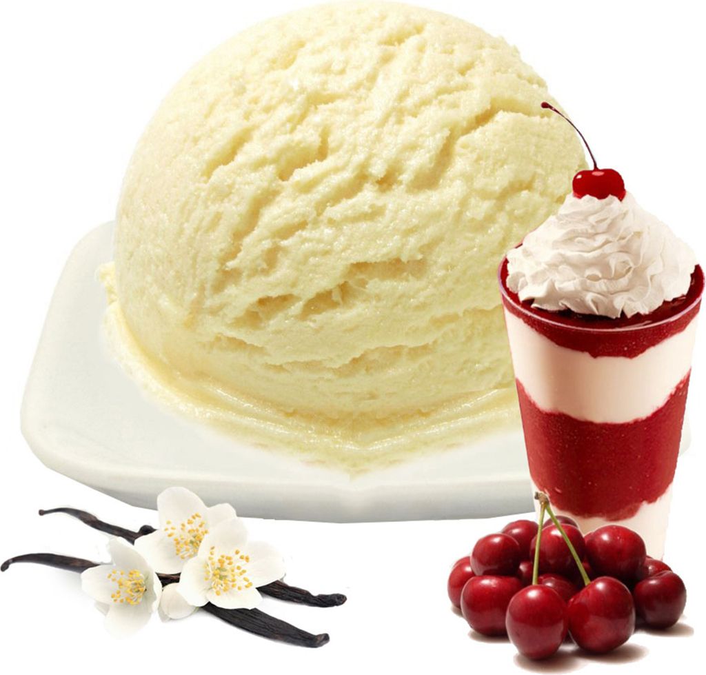 Vanille Amarena Kirsch Sahne Low Carb Eis Pulver Vegan Zucker-, laktosefrei 1 kg