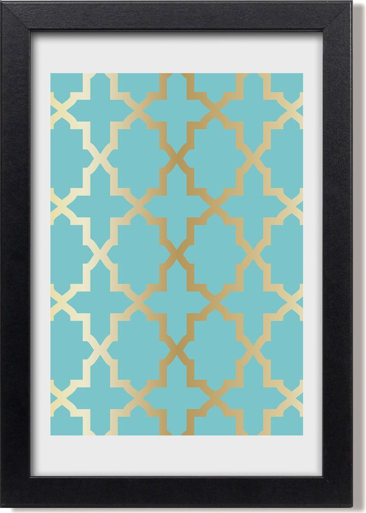 Bild 20x30 MDF-Rahmen, Wandkunst Arabisches Muster