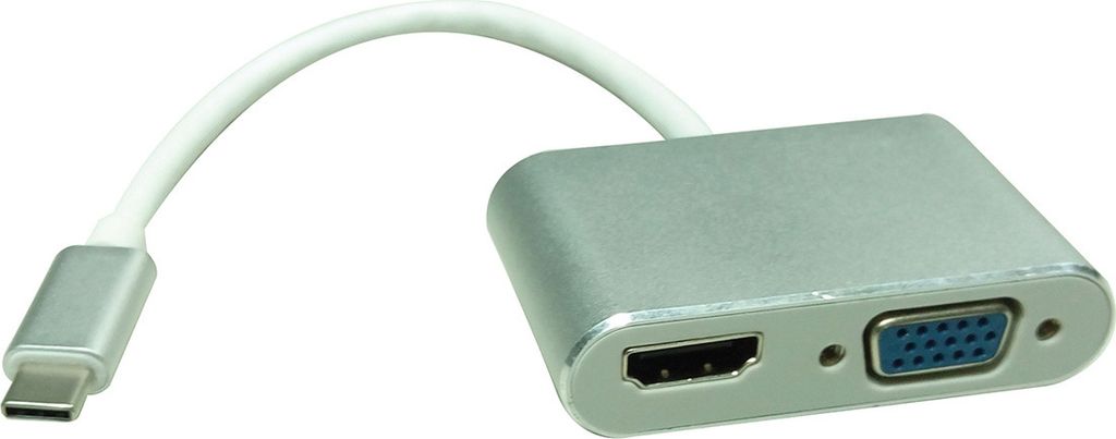 ROLINE Display Adapter USB Typ C - VGA + HDMI