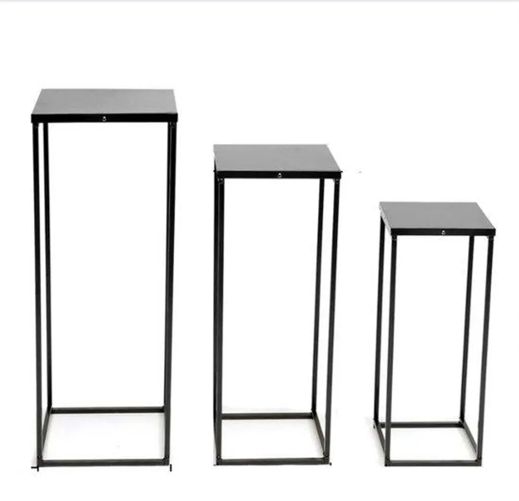 Support plantes intérieur acier noir - Porte-pot stable et haute qualité