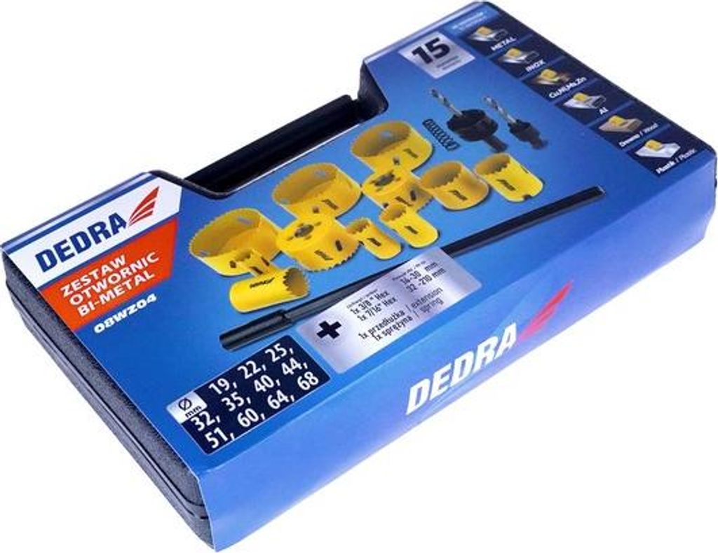 Bi-Metall-Lochsägen-Set 15-Tlg. - Ded08Wz04