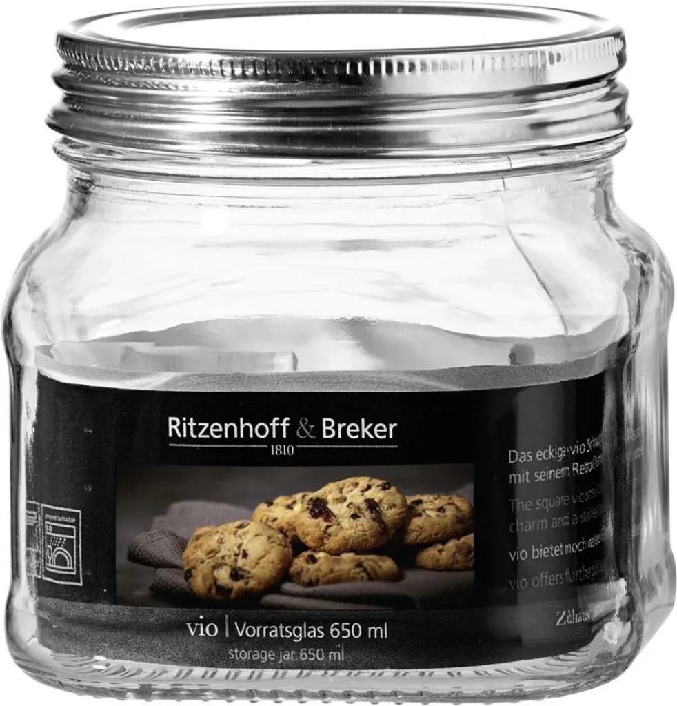 Ritzenhoff & Breker VIO 0,65L: Vaso in Vetro Quadrato Salvaspazio